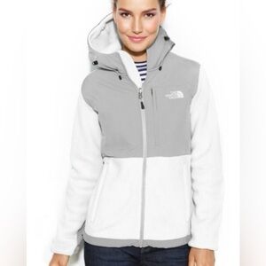 The North Face Gray and White Fleece Jacket